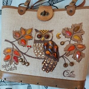 Vintage Enid Collins Night Watch Jeweled Bucket Purse